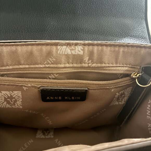 Anne Klein Colorblock Top Handle Satchel with Chain Detail | Pre-Owned